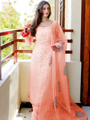 Rangrez Fancy Heavy Mirror Work Chiffon Embroidery 3piece Unstitched