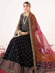 Mariaa B Chiffon Embroidery Maxi Bridal Collection 3Piece Unstitched