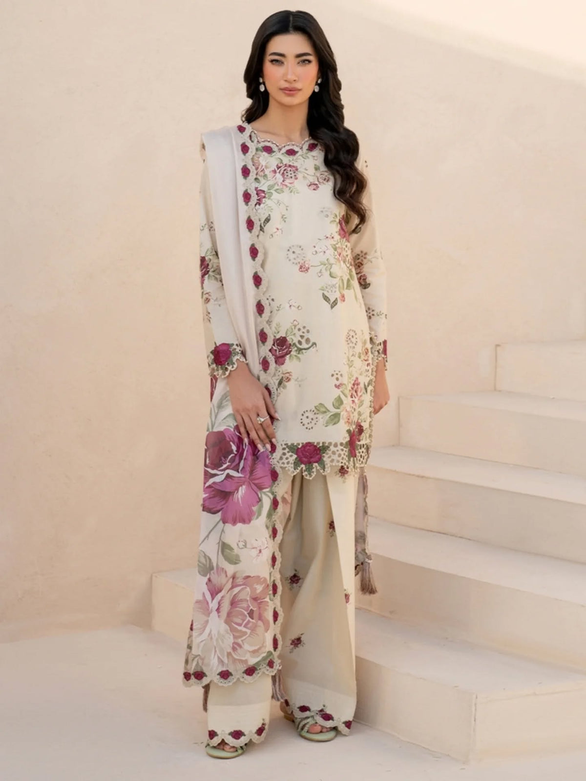 Iznik Luxury Lawn Embroidered Dress 3 Piece Unstitched