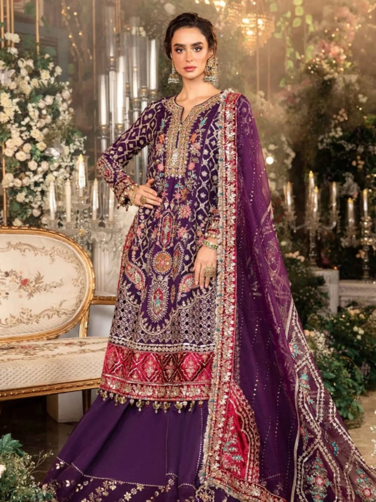 Mariaa B Mbroidered Wedding & Formal Collection 3 Piece Unstitched