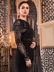 Maria B Luxury Chiffon Embroidered Saree Unstitched