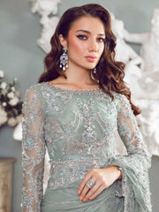 Maria B Luxury Net Hand Work Embroidered Saree Unstitched