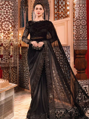 Maria B Luxury Chiffon Embroidered Saree Unstitched