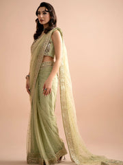 Maria B Luxury Net Hand Work Embroidered Saree Unstitched