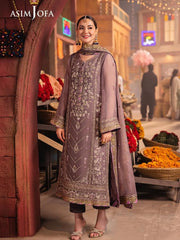 Asim Jofa Chamkeeli Embroidered Chiffon 3piece Unstitched