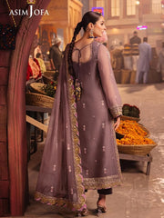 Asim Jofa Chamkeeli Embroidered Chiffon 3piece Unstitched
