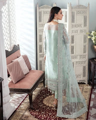 Gulaal Wedding Collection Embroidered Net Dress Hand Work 3 Piece Unstitched