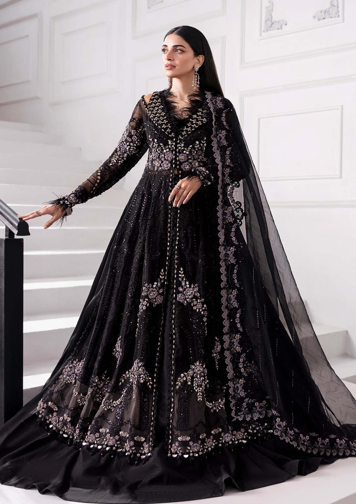 Maria B Luxury Chiffon Collection Embroidery 3 Piece Unstitched
