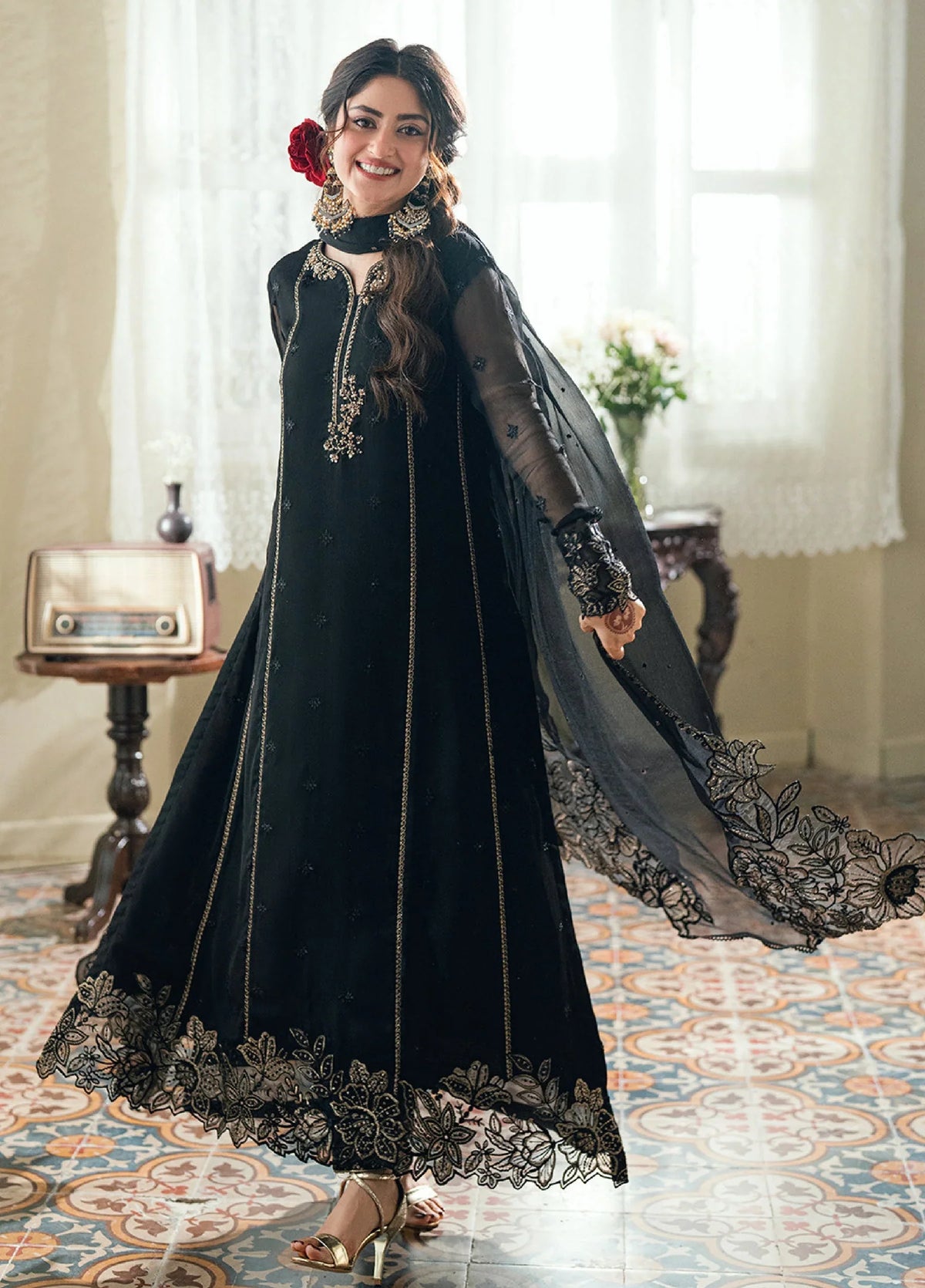 Azure luxury Chiffon Embroidered 3 Piece Unstitched / Stitched