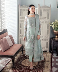 Gulaal Wedding Collection Embroidered Net Dress Hand Work 3 Piece Unstitched