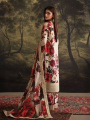 Humjoli Printed Lawn Duptta Embroidery 3piece Unstitched