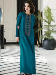 Lulusar Azure Zinc Silk Hand Work Party Wear 3Piece Unstitched Collection