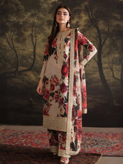 Humjoli Printed Lawn Duptta Embroidery 3piece Unstitched