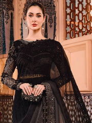 Maria B Luxury Hand Work Embroidered Sof Net Saree Unstitched