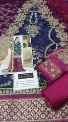 Xenia Formals Niran Embroidered Chiffon 3 piece Unstitched