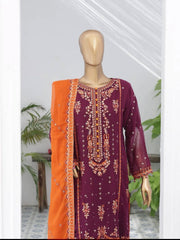 Rangrez Chiffon Luxury Embroidery 3piece Unstitched