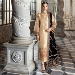 Zainab Chottani Heavy Embroidered Velvet Shawls 3 Piece Unstitched / Stitched