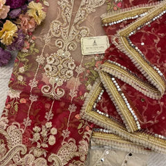 Benchmark Luxury Pret Organza Collection 3 piece Unstitched