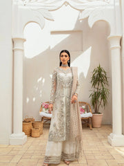 Maryam Hussain Luxury Net Embroidered 3 Piece Unstitched