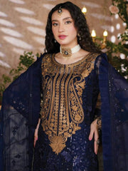 Maryams Embroidered Chiffon Wedding Collection 3 Piece Unstitched / Stitched