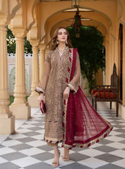 Lallaria By Noorma Kaamal Luxury Embroidered Chiffon 3 piece Unstitched