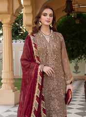 Lallaria By Noorma Kaamal Luxury Embroidered Chiffon 3 piece Unstitched