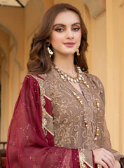 Lallaria By Noorma Kaamal Luxury Embroidered Chiffon 3 piece Unstitched