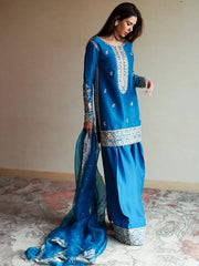 Erum khan Embroidered Chiffon 3 Piece Unstitched