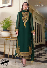 Asim Jofa Heavy Embroidered Spangle Work Chiffon 3 Piece Unstitched