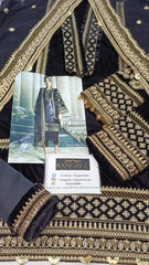 Anaya Black Velvet Collection 3 piece Unstitched