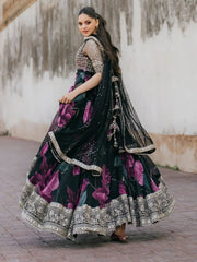 Iznik Chiffon Embroidered & Digital Multi Print Maxi Unstitched