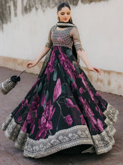 Iznik Chiffon Embroidered & Digital Multi Print Maxi Unstitched