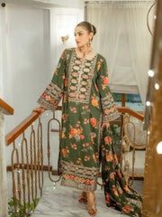 Aneela's Digital Printed Luxury Lawn Emb Collection 3Piece Unstitched / Stitched