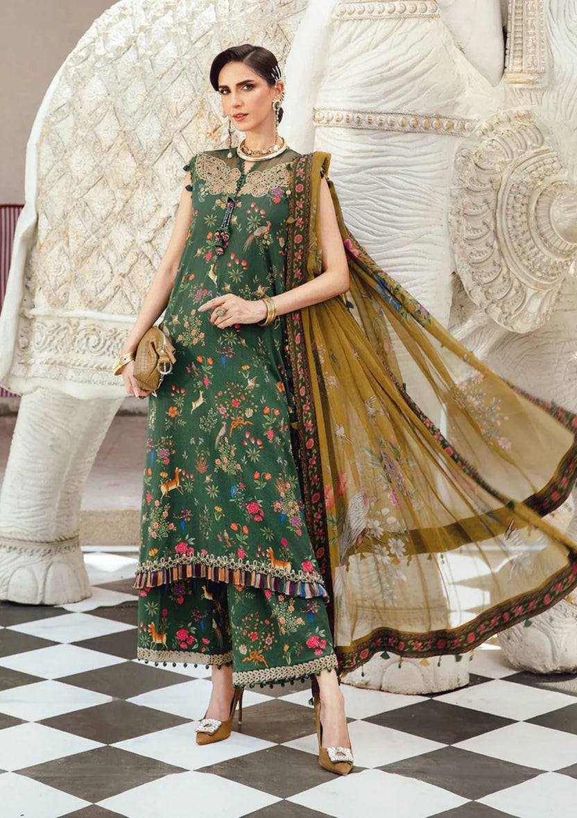 Aneela's Digital Printed Luxury Lawn Emb Collection 3Piece Unstitched / Stitched
