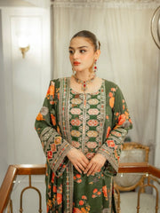 Aneela's Digital Printed Luxury Lawn Emb Collection 3Piece Unstitched / Stitched