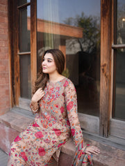 Aneela's Luxury Lawn Emb Collection 3Piece Unstitched / Stitched