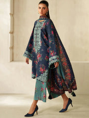Baroque Luxury Embroidered Lawn 3 Piece Unstitched / Stitched