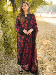 Aneela's Digital Printed Luxury Lawn Emb Collection 3Piece Unstitched / Stitched