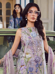 Maria B Printed Lawn Duptta Emb Collection 3 piece Unstitched / Stitched