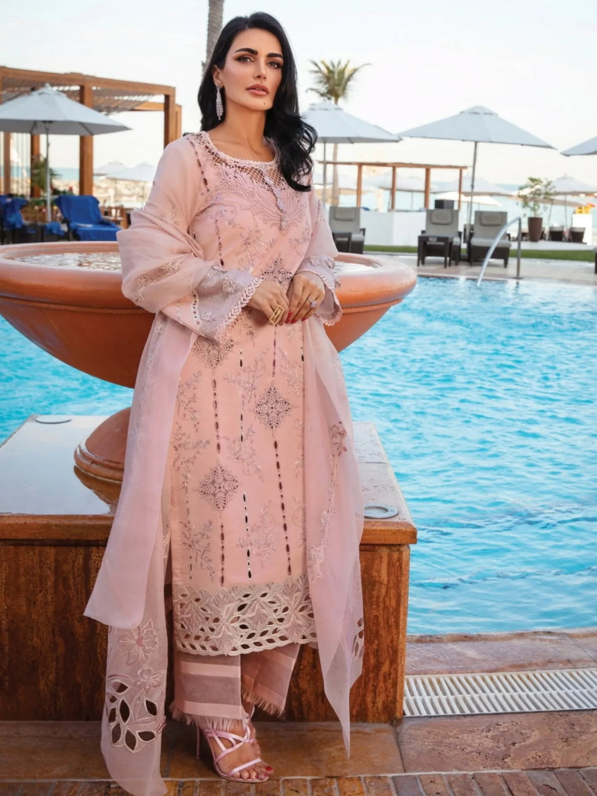 Rang Rasiya Lawn Luxury Embroidered Dress 3 Piece Unstitched / Stitched