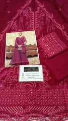 Qalamkar Embroidered Luxury Chiffon 3 Piece Unstitched