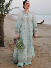 Qalamkar Luxury Lawn Chikan Kari Embroidered 3 Piece Unstitched / Stitched