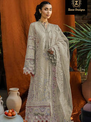 Bin Ilyas Luxury Embroidered Lawn 3 Piece Unstitched / Stitched