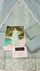 Azure luxury Chiffon Embroidered 3 Piece Unstitched