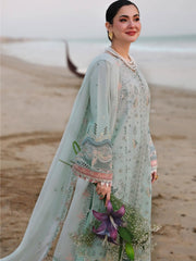 Qalamkar Luxury Lawn Chikan Kari Embroidered 3 Piece Unstitched / Stitched