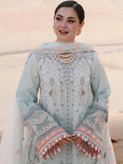 Qalamkar Luxury Lawn Chikan Kari Embroidered 3 Piece Unstitched / Stitched