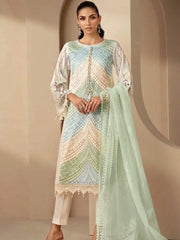 Maria B Luxury Lawn Chikan kari Embroidered 3 Piece Unstitched / Stitched