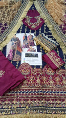 Baroque Chantelle Embroidered Luxury Chiffon 3 piece unstitched / Stitched