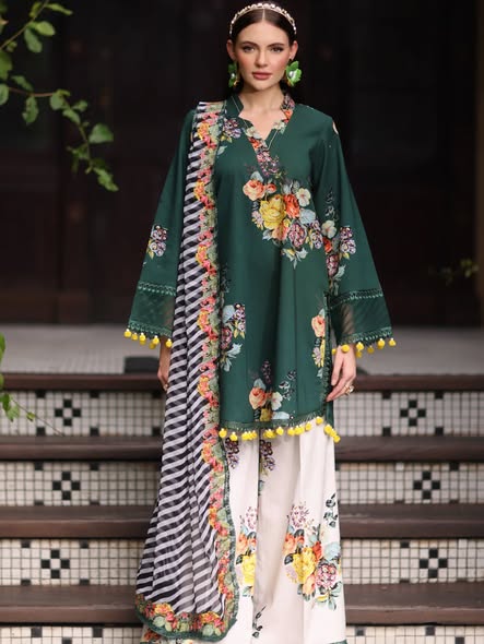 Charizma Embroiderey Lawn Collection 3 Piece Unstitched / Stitched