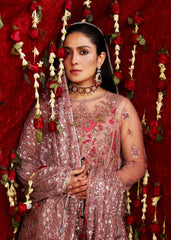 Hussain Rehar Wedding Collection Hand Work Organza 3 piece Unstitched